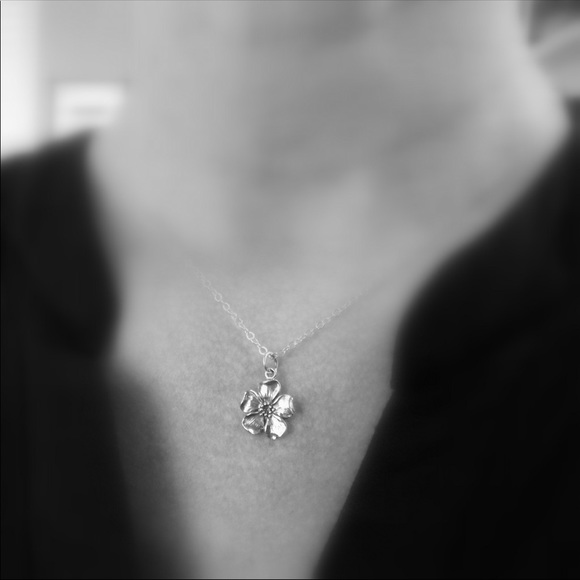 LGM | 925 STERLING SILVER HANDMADE FLOWER PENDANT CHARM W/NECKLACE - Picture 5 of 10